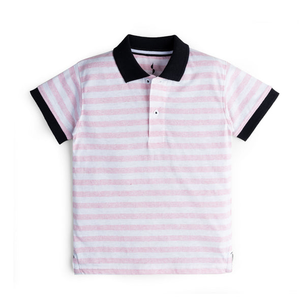 Pink Strips Polo Shirt